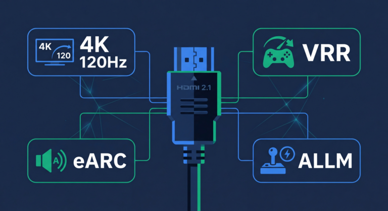 Câble et port HDMI 2.1 — guide complet des fonctionnalités