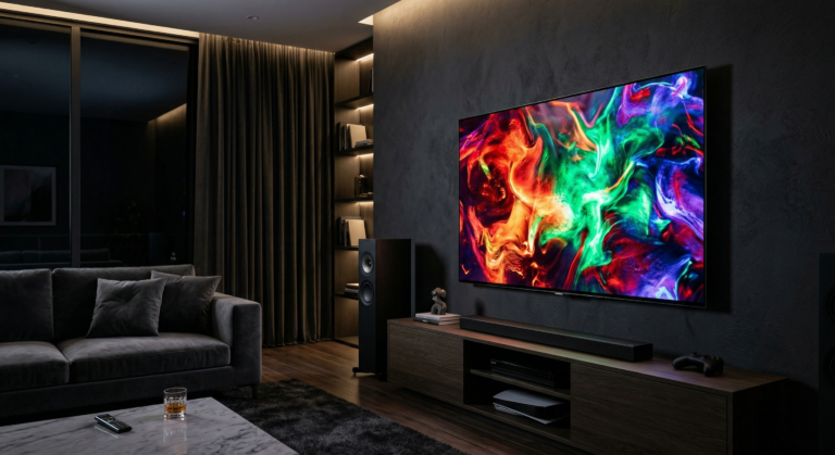 Écran OLED Samsung Micro RGB 2026 avec des couleurs intenses rouge vert bleu